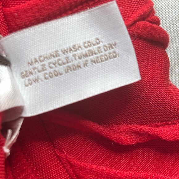 Chico's Jacket Blazer Women Size 1 (Med) Lipstick Red Office Glam Cocktail Party - Picture 5 of 7